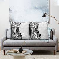 Black White Polynesia Tropical Flowers Pillow Cover LT14 - Polynesian Pride
