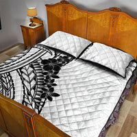 Black White Polynesia Tropical Flowers Quilt Bed Set LT14 - Polynesian Pride