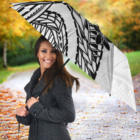 Black White Polynesia Tropical Flowers Umbrella LT14 - Polynesian Pride