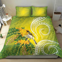 Hawaii Palila Mamane Bedding Set Hawaiian Honeycreeper With Native Flower