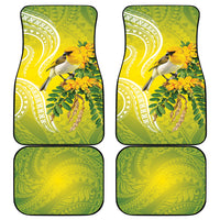 Hawaii Palila Mamane Car Mats Hawaiian Honeycreeper With Native Flower LT14 - Polynesian Pride