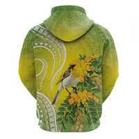 Hawaii Palila Mamane Hoodie Hawaiian Honeycreeper With Native Flower LT14 - Polynesian Pride
