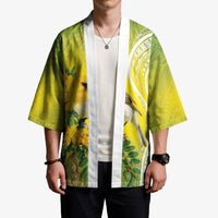 Hawaii Palila Mamane Kimono Hawaiian Honeycreeper With Native Flower