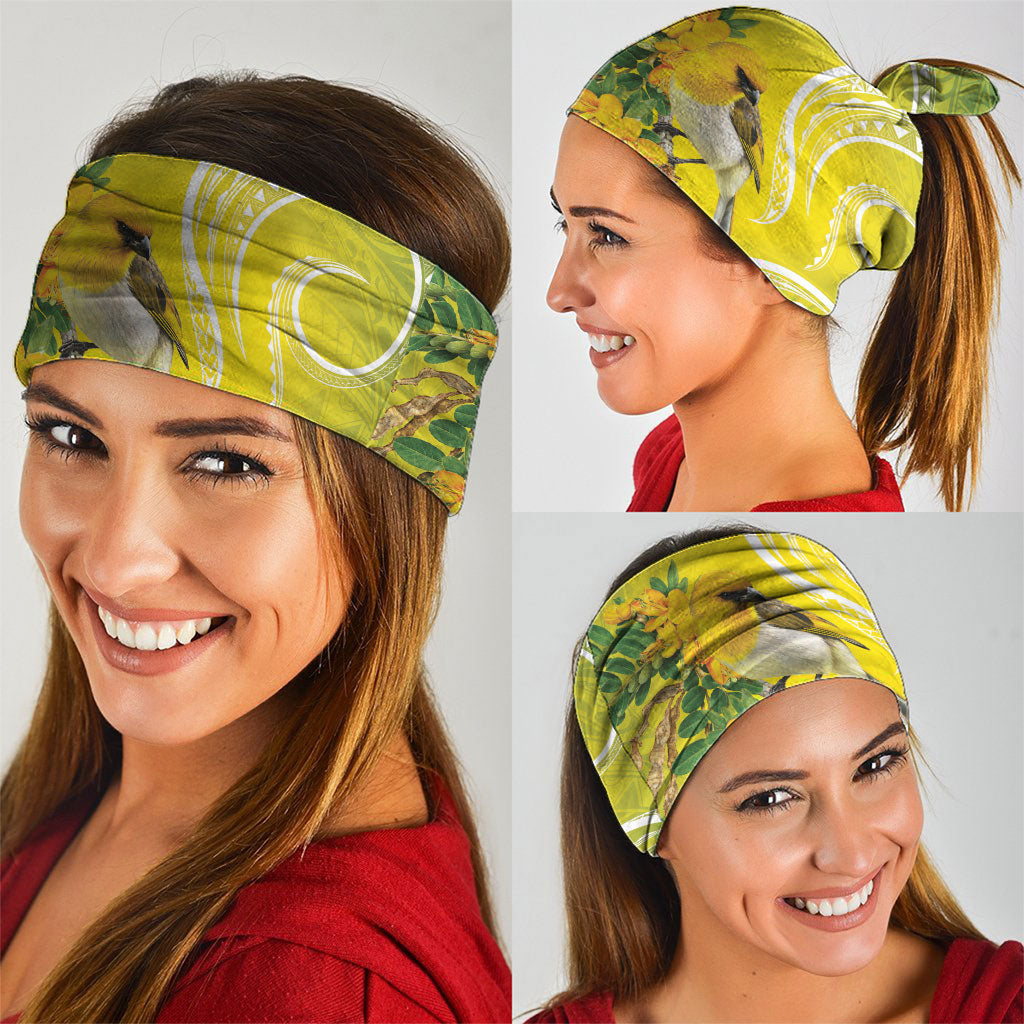 Hawaii Palila Mamane Neck Gaiter Hawaiian Honeycreeper With Native Flower LT14 - Polynesian Pride