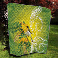 Hawaii Palila Mamane Quilt Hawaiian Honeycreeper With Native Flower