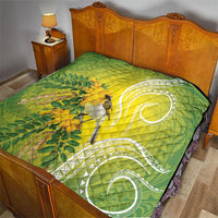 Hawaii Palila Mamane Quilt Hawaiian Honeycreeper With Native Flower