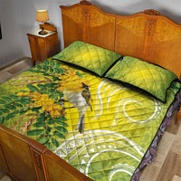 Hawaii Palila Mamane Quilt Bed Set Hawaiian Honeycreeper With Native Flower LT14 - Polynesian Pride