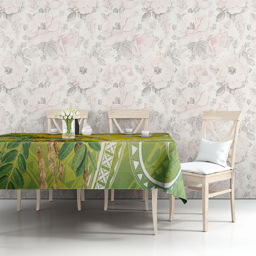 Hawaii Palila Mamane Tablecloth Hawaiian Honeycreeper With Native Flower
