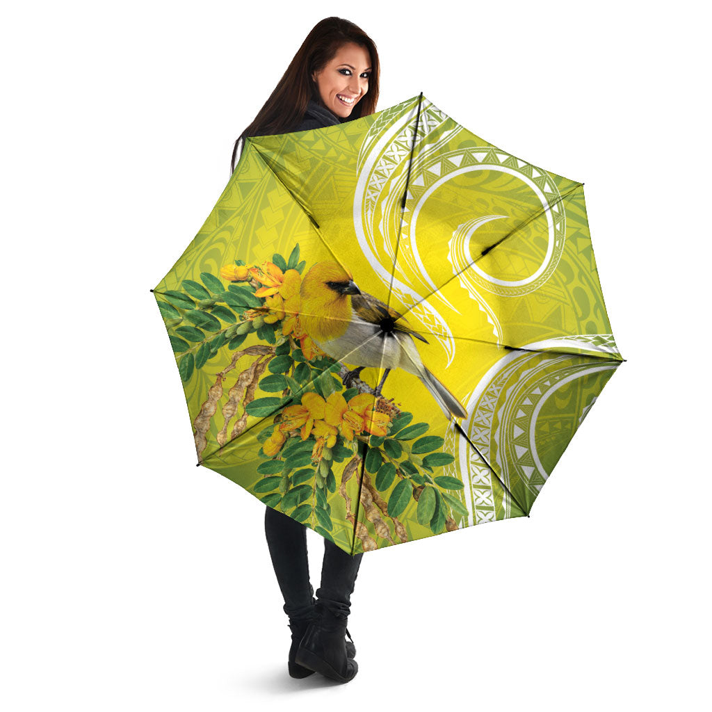 Hawaii Palila Mamane Umbrella Hawaiian Honeycreeper With Native Flower LT14 - Polynesian Pride