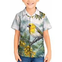 Aloha Hawaii Palila Mamane Watercolor Kid Hawaiian Shirt LT14 Kid Watercolor - Polynesian Pride