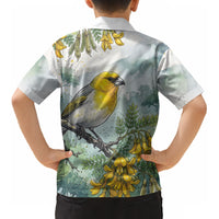 Aloha Hawaii Palila Mamane Watercolor Kid Hawaiian Shirt LT14 - Polynesian Pride