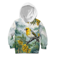 Aloha Hawaii Palila Mamane Watercolor Kid Hoodie