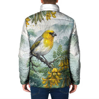Aloha Hawaii Palila Mamane Watercolor Padded Jacket LT14 - Polynesian Pride