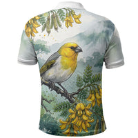 Aloha Hawaii Palila Mamane Watercolor Polo Shirt LT14 - Polynesian Pride