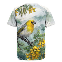 Aloha Hawaii Palila Mamane Watercolor Rugby Jersey LT14 - Polynesian Pride