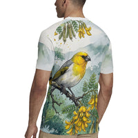Aloha Hawaii Palila Mamane Watercolor Rugby Jersey LT14 - Polynesian Pride