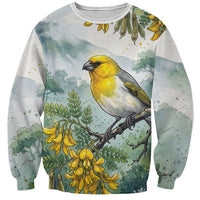 Aloha Hawaii Palila Mamane Watercolor Sweatshirt LT14 Unisex Watercolor - Polynesian Pride