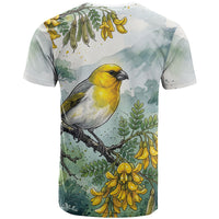 Aloha Hawaii Palila Mamane Watercolor T Shirt LT14 - Polynesian Pride