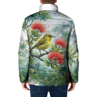 Aloha Hawaii Amakihi Ohia Lehua Watercolor Padded Jacket LT14 - Polynesian Pride