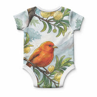 Aloha Hawaii Akepa Koa Tree Watercolor Baby Onesie LT14 - Polynesian Pride