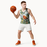 Aloha Hawaii Akepa Koa Tree Watercolor Basketball Jersey