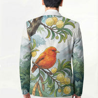 Aloha Hawaii Akepa Koa Tree Watercolor Blazer