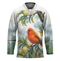 Aloha Hawaii Akepa Koa Tree Watercolor Hockey Jersey LT14 Unisex Watercolor - Polynesian Pride