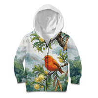 Aloha Hawaii Akepa Koa Tree Watercolor Kid Hoodie LT14 Zip Hoodie Watercolor - Polynesian Pride