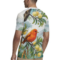 Aloha Hawaii Akepa Koa Tree Watercolor Rugby Jersey LT14 - Polynesian Pride