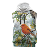 Aloha Hawaii Akepa Koa Tree Watercolor Sleeveless Hoodie