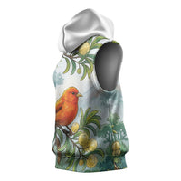 Aloha Hawaii Akepa Koa Tree Watercolor Sleeveless Hoodie