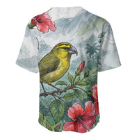 Aloha Hawaii Maui Parrotbill Hibiscus Watercolor Baseball Jersey