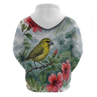 Aloha Hawaii Maui Parrotbill Hibiscus Watercolor Hoodie LT14 - Polynesian Pride