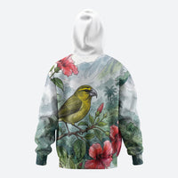 Aloha Hawaii Maui Parrotbill Hibiscus Watercolor Hoodie LT14 - Polynesian Pride