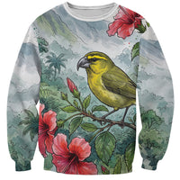 Aloha Hawaii Maui Parrotbill Hibiscus Watercolor Sweatshirt LT14 Unisex Watercolor - Polynesian Pride