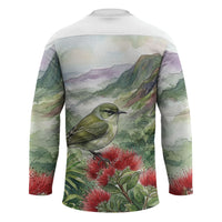 Aloha Hawaii Creeper Ohia Lehua Watercolor Hockey Jersey LT14 - Polynesian Pride