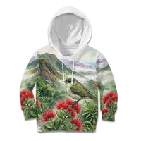 Aloha Hawaii Creeper Ohia Lehua Watercolor Kid Hoodie LT14 Hoodie Watercolor - Polynesian Pride