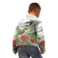 Aloha Hawaii Creeper Ohia Lehua Watercolor Kid Hoodie LT14 - Polynesian Pride