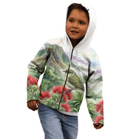 Aloha Hawaii Creeper Ohia Lehua Watercolor Kid Hoodie LT14 - Polynesian Pride