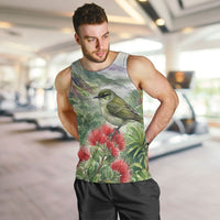Aloha Hawaii Creeper Ohia Lehua Watercolor Men Tank Top LT14 Watercolor - Polynesian Pride