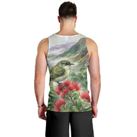 Aloha Hawaii Creeper Ohia Lehua Watercolor Men Tank Top LT14 - Polynesian Pride