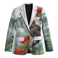Aloha Hawaii Akohekohe Ohia Lehua Watercolor Blazer LT14 Unisex Watercolor - Polynesian Pride