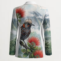 Aloha Hawaii Akohekohe Ohia Lehua Watercolor Blazer LT14 - Polynesian Pride