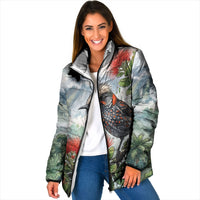 Aloha Hawaii Akohekohe Ohia Lehua Watercolor Padded Jacket LT14 Women Watercolor - Polynesian Pride
