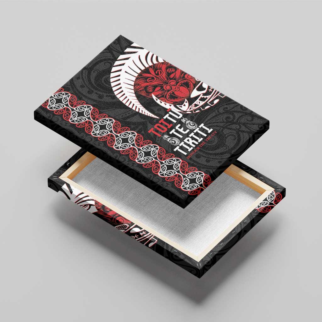 Aotearoa Toitu Te Tiriti Canvas Wall Art Honour The Treaty Maori Haka LT14 - Polynesian Pride
