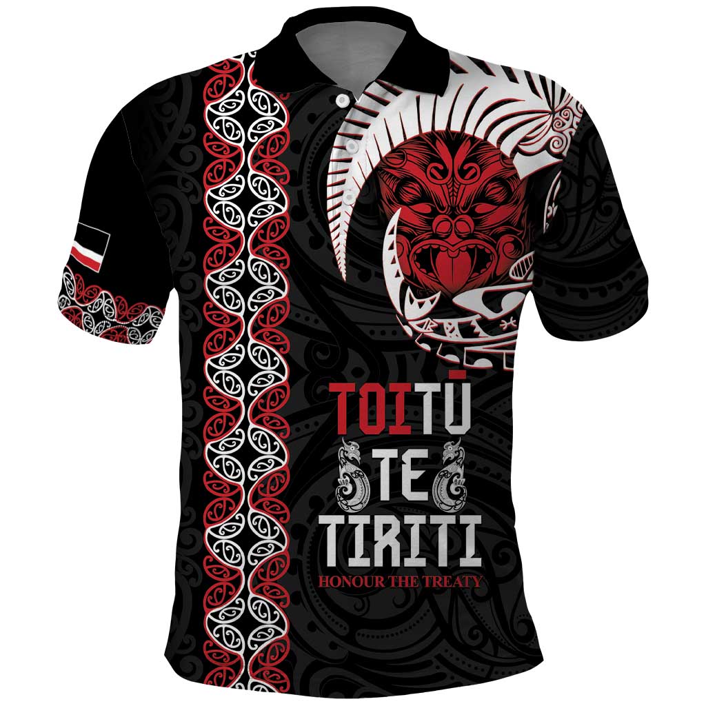 Aotearoa Toitu Te Tiriti Polo Shirt Honour The Treaty Maori Haka