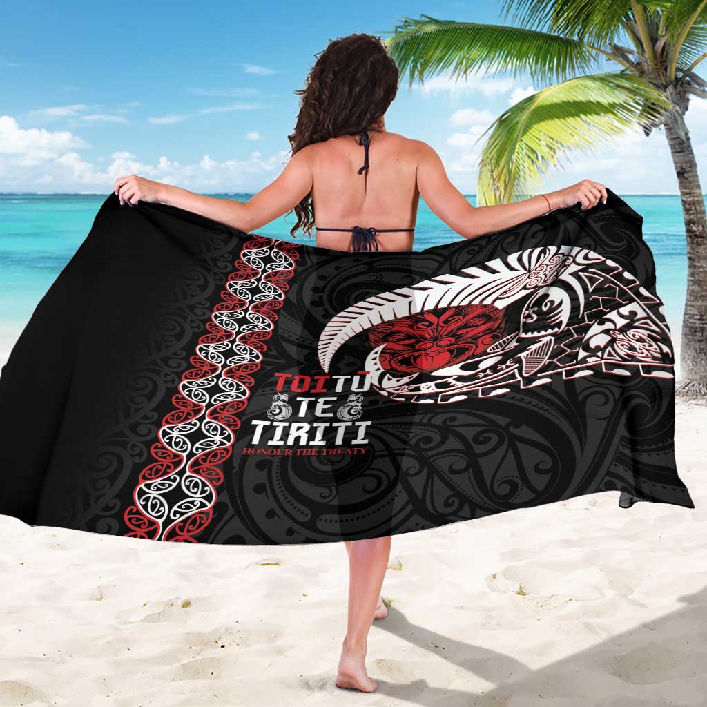 Aotearoa Toitu Te Tiriti Sarong Honour The Treaty Maori Haka LT14 - Polynesian Pride