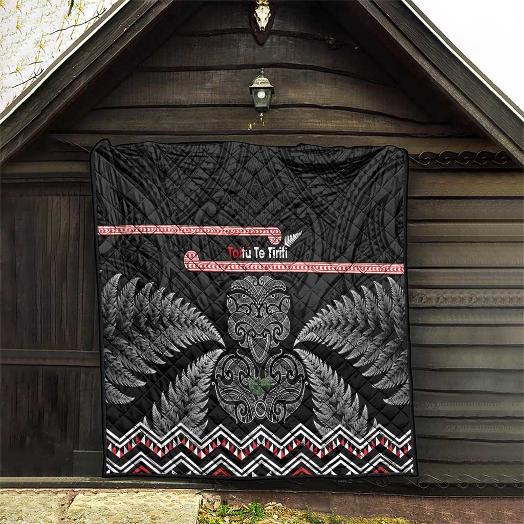 Aotearoa Toitu Te Tiriti Quilt Stand Together! Stand Stronger! - NZ Tiki LT14 - Polynesian Pride