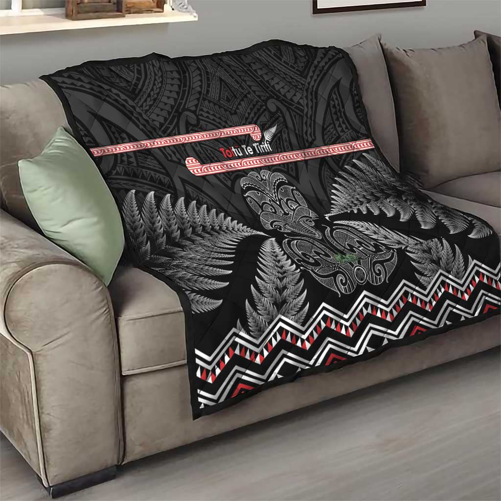 Aotearoa Toitu Te Tiriti Quilt Stand Together! Stand Stronger! - NZ Tiki LT14 - Polynesian Pride