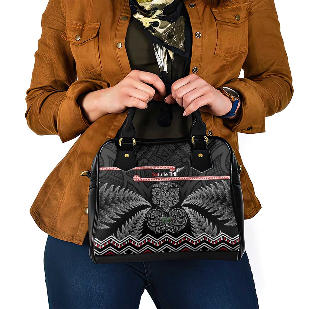 Aotearoa Toitu Te Tiriti Shoulder Handbag Stand Together! Stand Stronger! - NZ Tiki LT14 - Polynesian Pride
